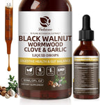 Lukaree Wormwood Black Walnut Clove Cleanse for Humans Tincture – Rapid Gut Detox & Digestive Health with Garlic Pumpkin Seeds Soursop Oregano, 10:1 Ultra-Concentrated Liposomal Tech 98% Absorption