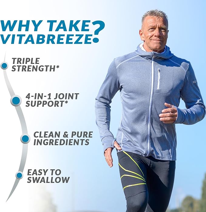 VitaBreeze Glucosamine Chondroitin, MSM & Turmeric Dietary Supplement - 248 Capsules