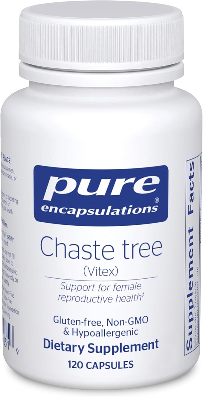 Pure Encapsulations Chaste Tree (Vitex) - Supports Menstrual Cycle Regularity - for Breast Comfort* - Women's Supplement - Hormonal Balance Support - Non-GMO & Vegan - 120 Capsules