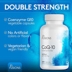 Infusions Maximum Strength Pure CoQ10 600mg 200 Capsules High Absorption Gluten Free Non-GMO