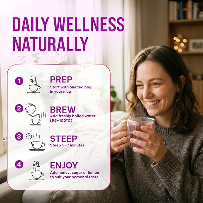Hormone Balance Tea for Women – Raspberry Leaf, Dioscorea Persimilis, Hibiscus Tea Organic, Black Ginger for Menstrual Healthy Cycle Support, PMS & PCOS Support, Postpartum Recovery,30 Herbal Tea Bag