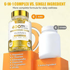 Magnesium Gummies Supplement with Magnesium Oxide L-Theanine Ashwagandha Vitamin D3 & B6 Supports Relaxation Mood Balance Sleep Wellness & Stress Management Sugar-Free Orange Flavor 60 Count