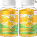Magnesium Glycinate Gummies 1000mg - Sugar Free Magnesium Potassium Supplement with Vitamin D, B6, CoQ10 for Calm Mood & Sleep Support - 180 Mango Pineapple