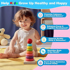 Saffron for Kids, Saffron Extract, Magnesium Glycinate, Omega-3, L-Theanine, Holy Basil, Rosemary, B6, D3 for Calm, Focus, Happy Mood, Cognition, Sleep, Sugar Free, 90 Gummies