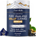 Shilajit Gummies - Himalayan Natural Shilajit Gummies 3000mg - Zinc, Ashwagandha - Natural - No Added Sugar - 60 Count