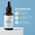 Eva Naturals Hyaluronic Acid Serum for Face – Pure Facial Gel with Natural Moisturizing Factors + HA – Anti-Aging Face Serum for Wrinkles, Fine Lines, Dry Skin, Lifted Glow – 1 oz