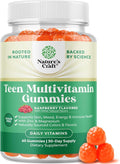 Teen Multivitamin Gummies 12-17 - Teen Boys & Girls Gummy Vitamins for Better Skin, Immune Strength, Mood & Energy Support - Teenage Girl & Boy Supplements with Zn, Mg, Vitamin A, C, D & E - 60 Ct