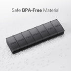 Barhon Pill Organizer Large, Weekly Medicine Pill Organizers, 7 Day Pills Box Case Travel for Big Vitamin Supplements Fish Oil, Orange