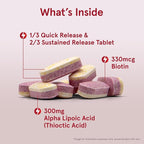Jarrow Formulas Alpha Lipoic Sustain with Biotin, 300 mg Alpha Lipoic Acid, Universal Antioxidant, Dietary Supplement, 60 Vegan Tablets, Up to a 60 Day Supply