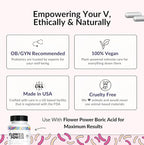 Flower Power Divine Feminine Wellness Blend Capsules – Daily Herbal & Probiotic Supplement for Women’s Balance & Wellness – 30 Count