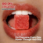 Creatine Gummies, NSF Certified, 5g Creatine Monohydrate per Serving with Taurine & B12, Raspberry Flavor, 160 Count, for Men & Women