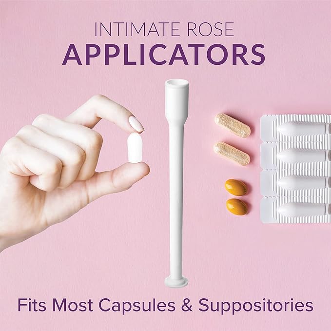 Intimate Rose 15 Count Vaginal Suppository Applicator - Fits Most Boric Acid Suppositories & Vaginal Suppository - Individually Wrapped Suppository Applicators from