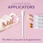 Intimate Rose 30 Count Vaginal Suppository Applicators, Individually Wrapped, Disposable Applicator - Fits Most Boric Acid Suppositories and More, from, Pack of 30