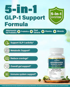 GLP-1 Supplement 100 Billion Akkermansia Probiotic & Prebiotic for Gut Health & Digestion, Metabolism & Energy Support with Vitamin B2 & D, Green Tea and Chromium - Non-GMO | 270 Capsules