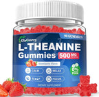 90 Count | L Theanine Gummies, L Theanine Supplement for Adults & Kids, w/Ashwagandha, Magnesium, GABA & 5-HTP, Sugar Free Liposomal Formula for Calm Relax zzZ M♡♡d & Focus, Vegan
