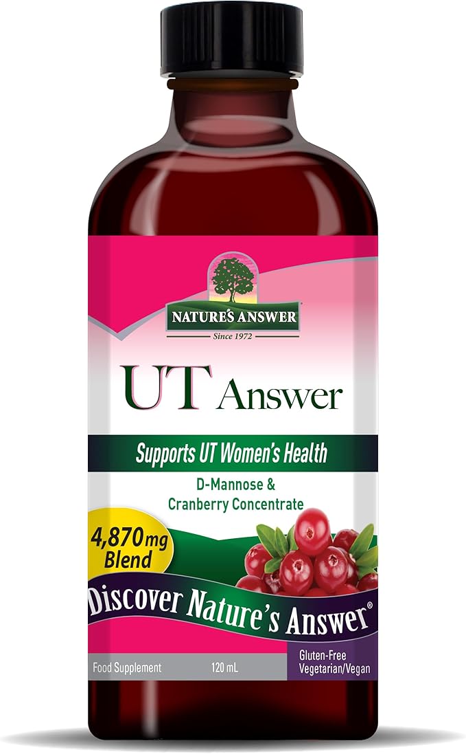 Nature's Answer UT Answer | Urinary Tract System Support | Cranberry Flavor Dietary Supplement | Alcohol-Free, Gluten-Free, Not Tested on Animals & Vegan 4oz