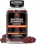 Effective Nutra Saffron Gummies for Adults 88.5mg - Mood Support & Stress Relief with GABA, Passion Flower - 5-in-1 Formula - Sugar-Free, Vegan, Non-GMO, Made in USA - 90 Count (45-Day Supply)