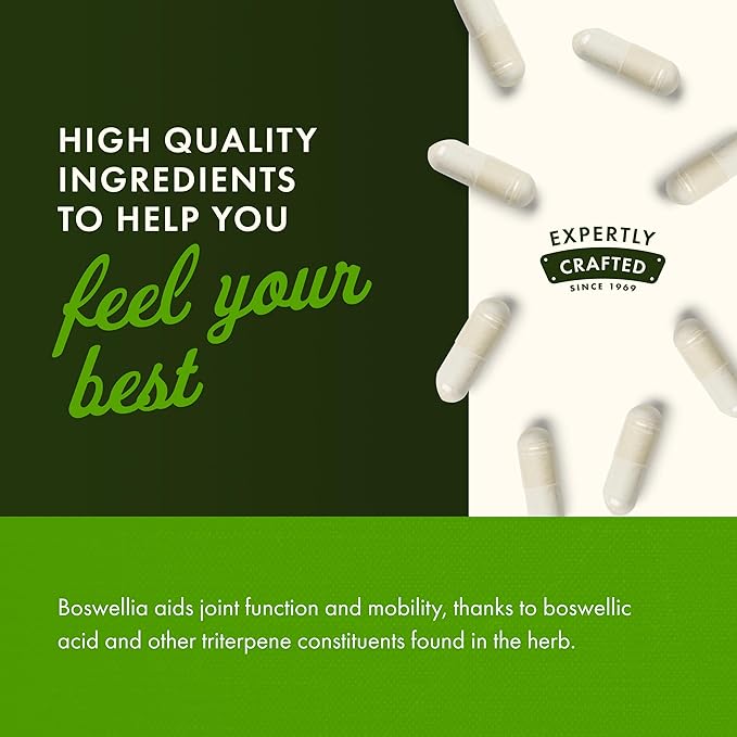 Swanson Double Strength Boswellia Serrata Ayurvedic Joint Supplement for Active Adults Seeking Flexibility and Mobility Support - 800 mg (60 Capsules, 3 Pack)