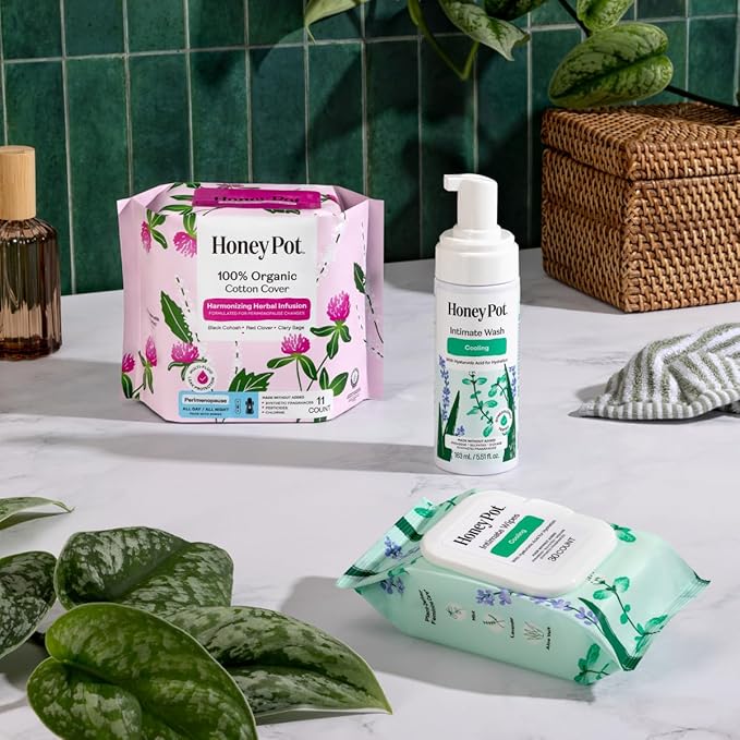 Honey Pot - Feminine Wash - Herbal Infused - Cooling Effect - Sensitive Skin Types - PH Balanced Plant Based Hygiene Products - Cooling - 5.51 Fluid Oz