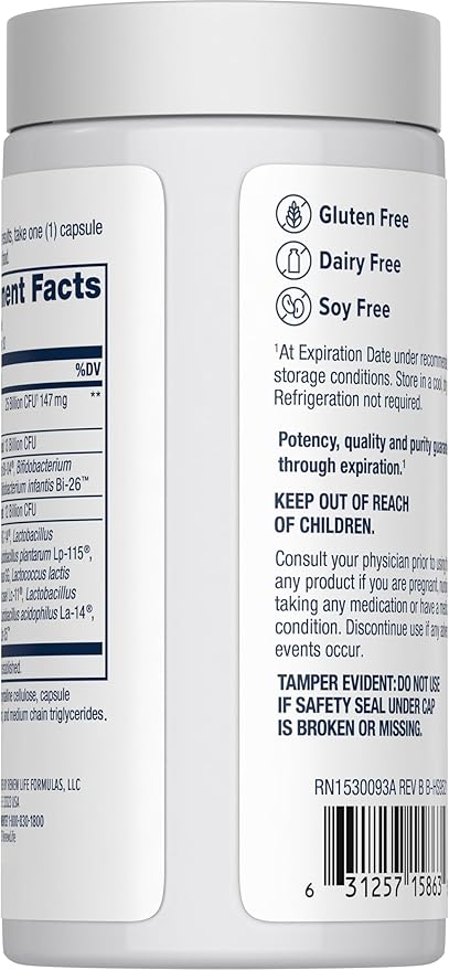 Renew Life Probiotics for Women, 25 Billion CFU Guaranteed, Probiotic Supplement for Digestive, Vaginal & Immune Health, Shelf Stable, Soy, Dairy & Gluten Free, 30 Capsules