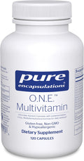 Pure Encapsulations O.N.E. Multivitamin - Once Daily Multivitamin with Antioxidant Complex Metafolin, CoQ10, and Lutein to Support Vision, Cognitive Function, and Cellular Health* - 120 Capsules