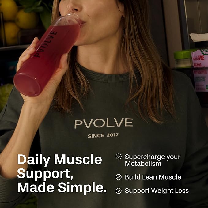 PVOLVE Sculpt 9 EAA & BCAA Powder for Women | Very Berry Flavor | Essential Amino Acids Supplement for Lean Muscle, Recovery & Strength | Non-GMO