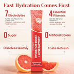 Venture Pal Hydration Packets + Liver Support- Liquid Daily IV Electrolyte Powder Packets with 7 Electrolytes & 5 Vitamins, Milk Thistle + L-Theanine | Sugar-Free | Keto Friendly | Vegan, 16 Sticks