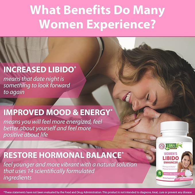Libido Booster for Women, Maca Root Fenugreek Seed Horny Goat Weed Tongkat Ali Female Energy Enhancer, Hormone Harmony Balance Mood Support Menopause Panax Ginseng DHEA Supplement Pills, 30 Capsules