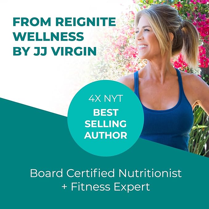 Reignite Wellness by JJ Virgin | Chocolate Paleo-Inspired All-in-One Shake | Gluten Free + Dairy Free Protein Powder | Contains 20G of Beef Protein with Vitamins, Minerals, Amino Acids | 30 Servings