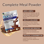 Quick Slim Meal Replacement Shake for Weight Loss, 30 Servings, 20g Protein, 27 Vitamins & Minerals, Dietary Fiber, Low Carb, Gluten Free (Double Chocolate, 30 Sachets)