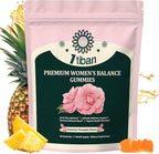 Pineapple Gummies for Women pH Balance, Feminine Probiotics for Vaginigal Health, Nutrition Feminine Gummies, Immune Support, Vegan, Gluten-Free, Hawaiian Pineapple 60 Gummies 30 Servings