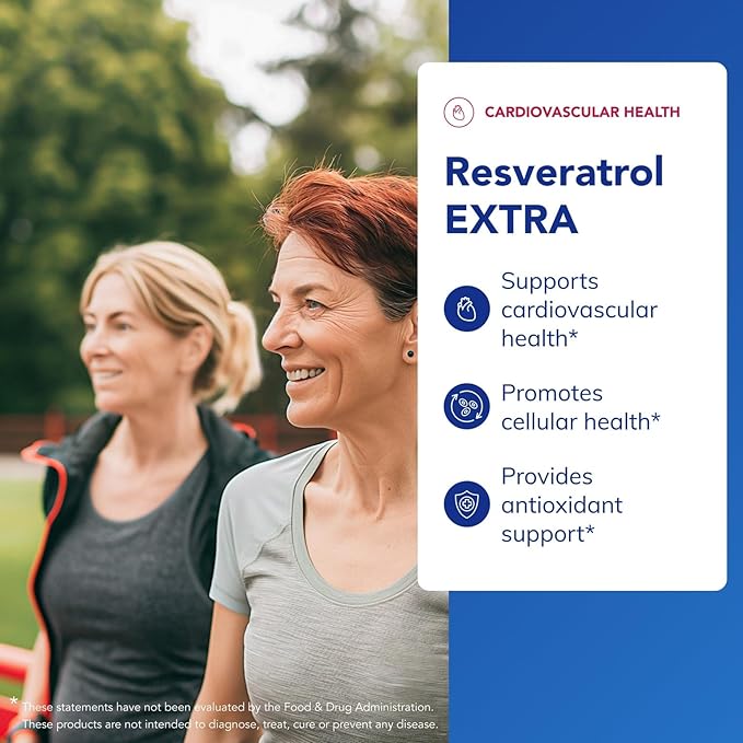 Pure Encapsulations Resveratrol EXTRA - 100 mg Trans-Resveratrol - For Healthy Cellular & Cardiovascular Function* - Antioxidants Supplement - Non-GMO & Gluten Free - 60 Capsules