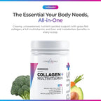 Livingood Daily Collagen Powder for Women & Men, Unflavored, Grass Fed Hydrolyzed Collagen Peptides, Protein & Multivitamins for Healthy Hair, Skin & Nails, Keto & Paleo, Gluten Free, 30 Servings