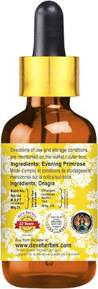 dève herbes Evening Primrose Oil (Oenothera biennis) with Glass Dropper | Cold Pressed | Pure | for Diluting Essential Oils | Skin & Massage | Non-Sticky | Lightweight | Unisex | 15ml (0.50 oz)
