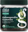 Gaia Herbs Organic Ashwagandha Gummies - Stress Support* - Made with Cinnamon & Ginger - Gluten Free & Vegan - 120 Count (40 Servings)