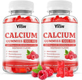 Calcium Gummies 1000mg with Vitamin D3 K2 & B12 Complex, High Absorption Potassium, Calcium Magnesium Zinc Supplement for Bone, Muscle, Mood and Immunity Support, Raspberry Flavor, 120 Count