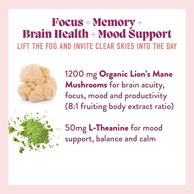 Microjoy Concentrate Gummies – Focus, Memory, Brain Health & Mood Support Supplement – Vegan, Non-GMO, Gluten-Free - Lemon Flavor (30 Servings)
