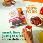 Golden Island Korean BBQ Variety Pack - (15 Pack) 8 Pork Snack Bites and 7 Pork Jerky - Korean Barbecue Protein Snacks - Up to 8g Protein per Serving - Gluten Free