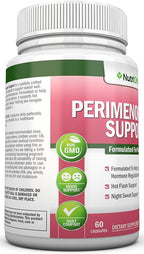 NutriONN Perimenopause Supplement for Women - Natural Support for Hot Flashes & Night Sweats - Improved Mood & Sleep - 11 Herbal Ingredients with Black Cohosh & Red Clover - Hormone Balance - Non-GMO