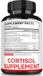 Satoomi 7in1 Cortisol Supplement - Magnesium Glycinate with Ashwagandha, Magnesium Glycinate and Citrate - Mood & Rest Well & Resilience - 90 Capsules for 45 Days