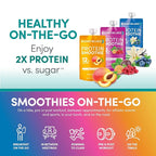 Designer Wellness Protein Smoothie, Real Fruit, 12g Protein, Low Carb, Zero Added Sugar, Gluten-Free, Non-GMO, No Artificial Colors or Flavors, Super Fruits Variety Pack, 12 Count