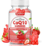 softbear CoQ10 Gummies 400mg Coenzyme Q10 Supplement for Adults, High Absorption coq10 Plus Omega-3, Magnesium, Vitamin B3 & Zinc for Cellular Energy & Antioxidant, Strawberry Flavor 60 Count
