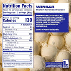 Premier Protein Powder Plus Fiber, Vanilla, 25g Protein, 7g Fiber to Support Gut Health, No Added Sugar (17 Servings)