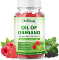 Oil of Oregano with Black Seed Oil, 2-in-1 Black Seed Oil Supplement for Women & Men Support Antioxidant Health, Sugar Free & Vegan Raspberry Herbal Gummies, 60 Count