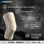 NEENCA Professional Knee Brace for Pain Relief, Medical Knee Support with Patella Pad & Side Stabilizers, Compression Knee Sleeve for Meniscus Tear, ACL, Joint Pain, Runner, Workout (Beige, Medium)