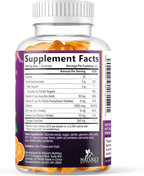 Collagen Peptides Gummies with 2500mcg Biotin Per Serving - Hair Growth, Skin & Nails Supplement - Hydrolyzed Collagen Multi Type I & III, Vitamin C for Immune Support, Orange Flavor, 120 Gummies