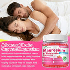 90 Count Magnesium L-Threonate Gummies, High Absorption Magnesium Threonate Supplement for Adults & Kids, Support Brain Health, Memory, Focus, Restful zzZ & Muscle, Sugar Free, Vegan, Non-GMO