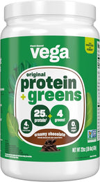Vega Protein and Greens Protein Powder, Chocolate - 20g Plant Based Protein Plus Veggies, Vegan, Non GMO, Pea Protein for Women and Men, 1.3 lbs