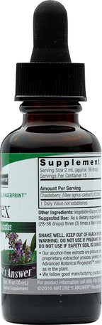 Nature's Answer Vitex Berry | Supports Healthy Female Hormonal Balance | Alcohol-Free, Gluten-Free, Kosher Certified & No Preservatives 1oz