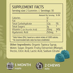 HERBAMAMA Hyaluronic Acid Gummies - 250mg Pure Hyaluronic Acid for Hair, Skin & Nails Support - Vegan, Non-GMO Skin Elasticity Supplement - 60 Pectin-Based Mango-Flavored Chews